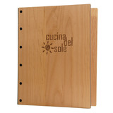 Riveted Alder Wood Screw Post Menu Covers